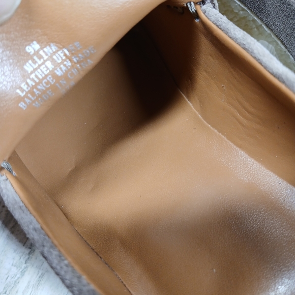 New Marc Fisher Taupe Suede Platform Loafers with Chunky Block Heel #533 - Picture 12 of 13